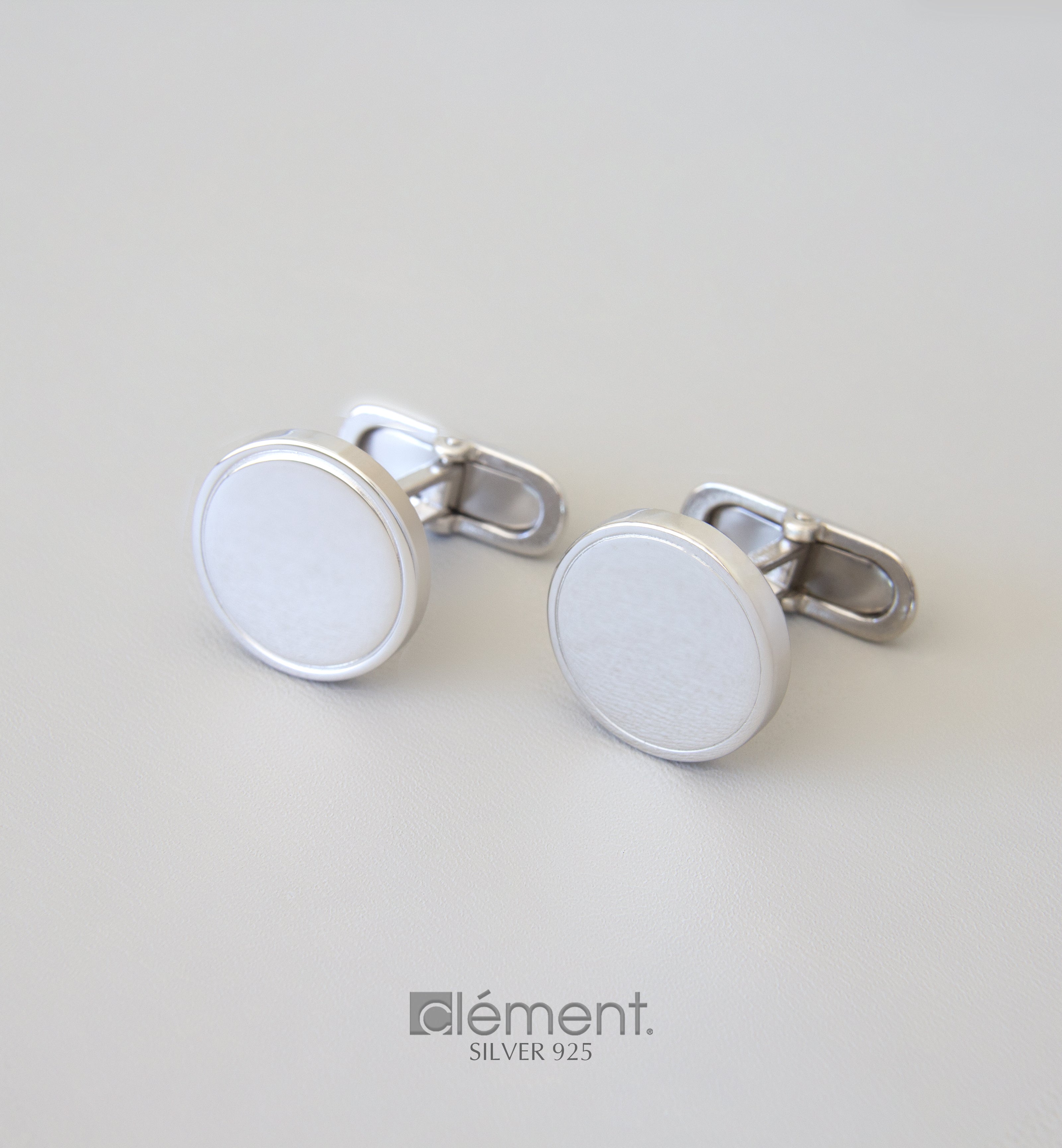 Silver 925 Circle Cufflinks