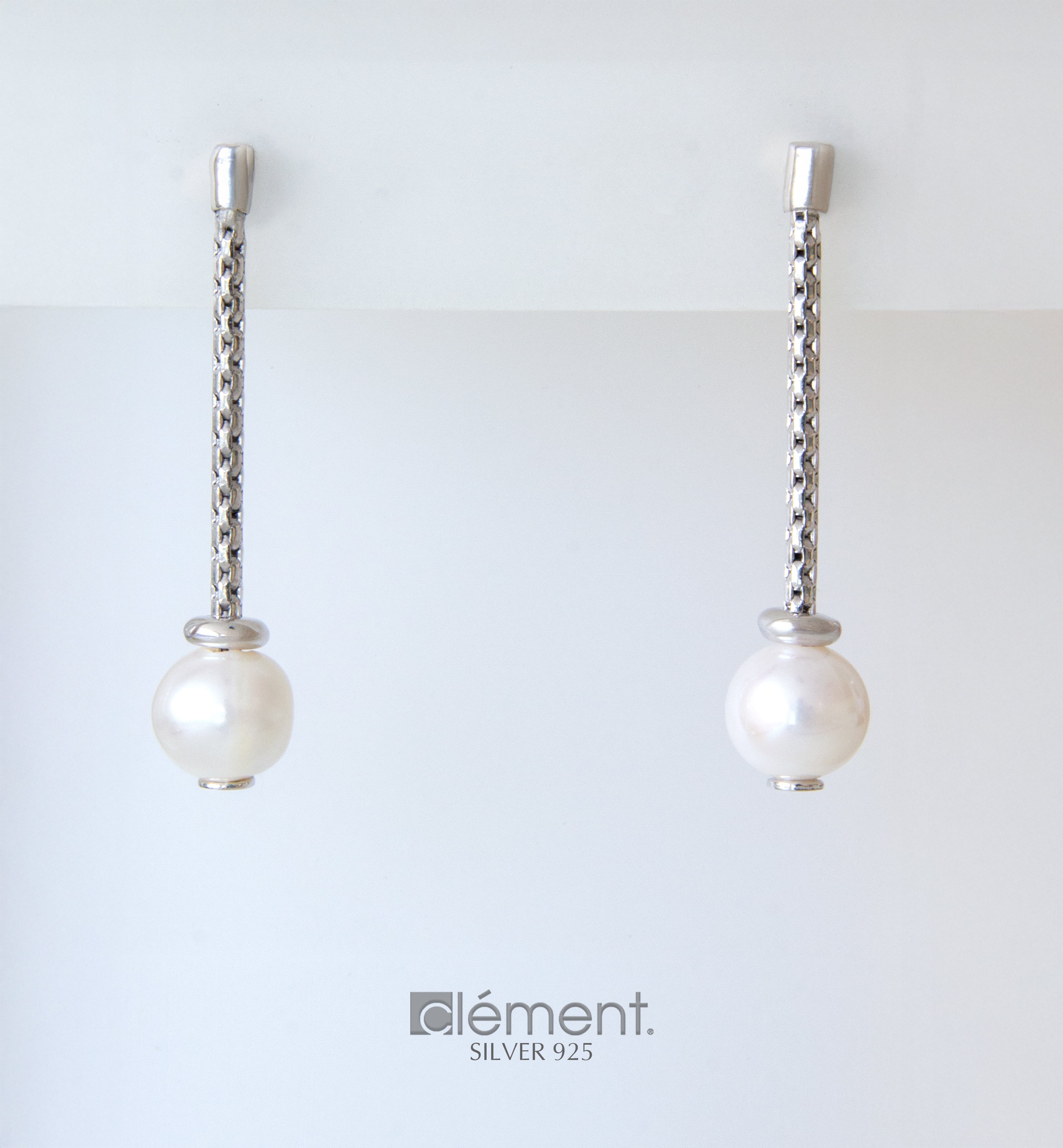 Silver 925 Earrings with FW Cultured Pearl
