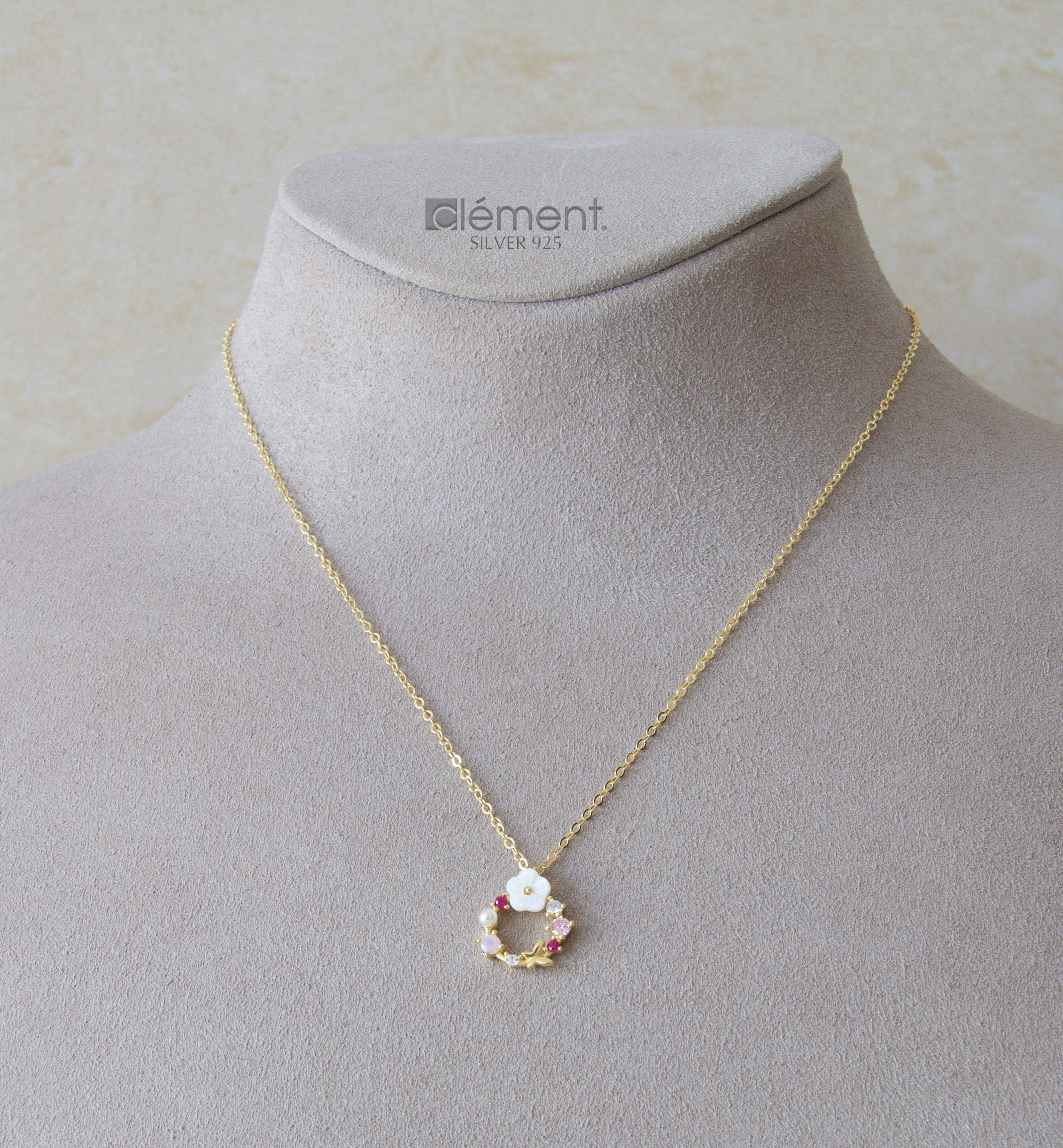Silver 925 Yellow Gold Necklace