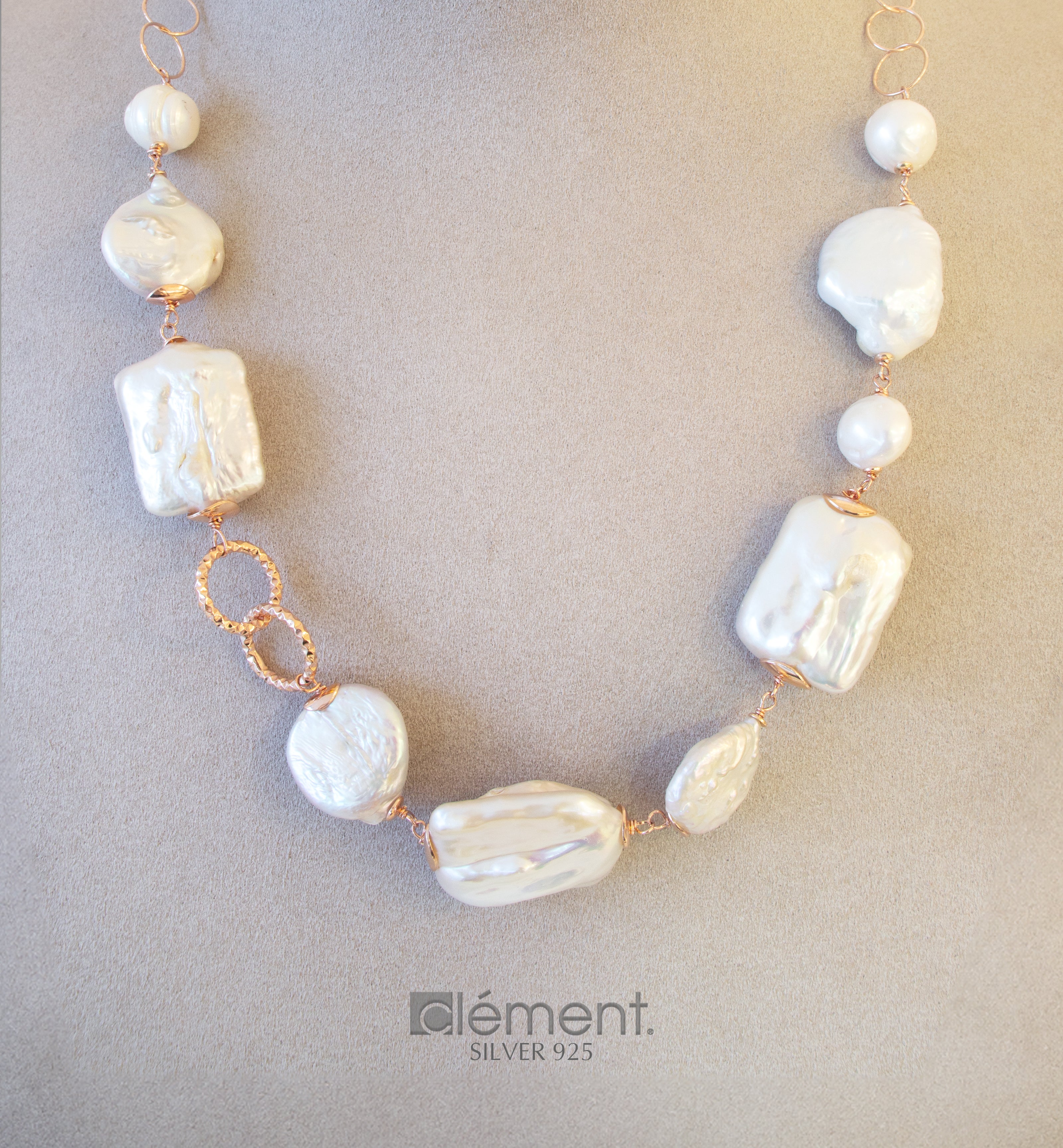 Silver 925 Necklace with FW Cultured Pearls