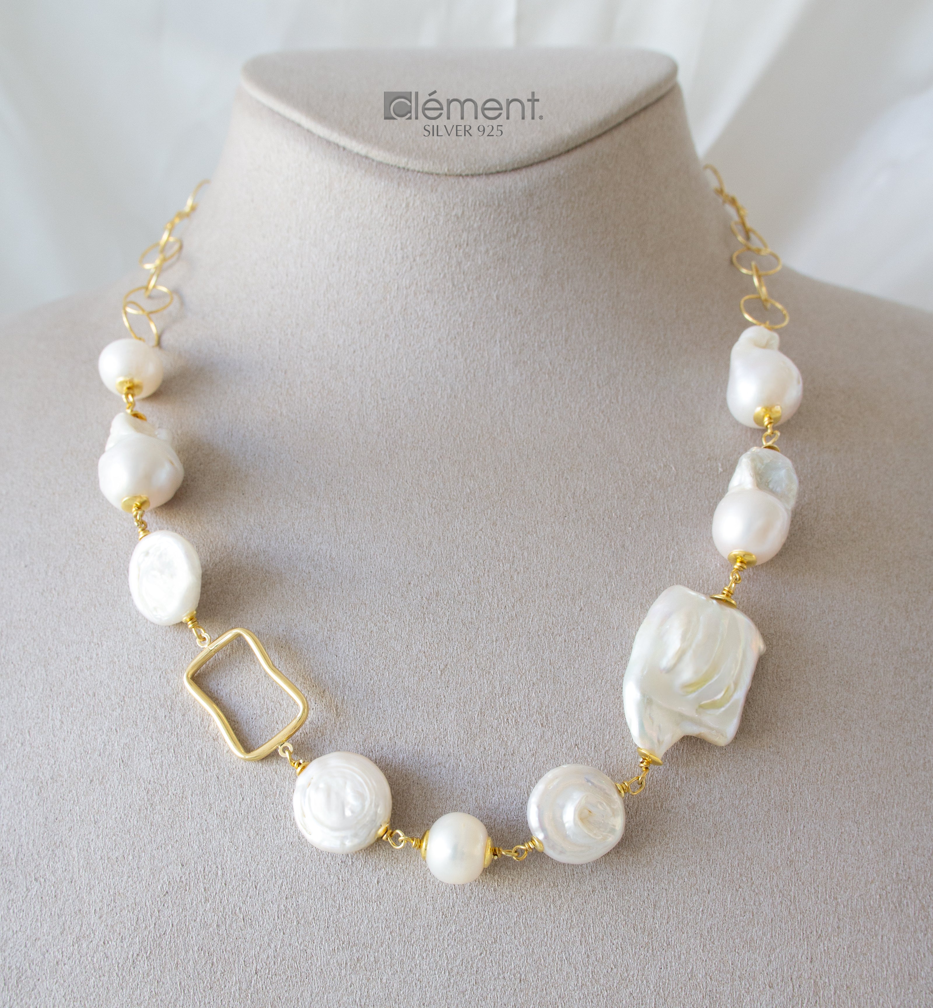 Silver 925 Necklace with FW Pearls