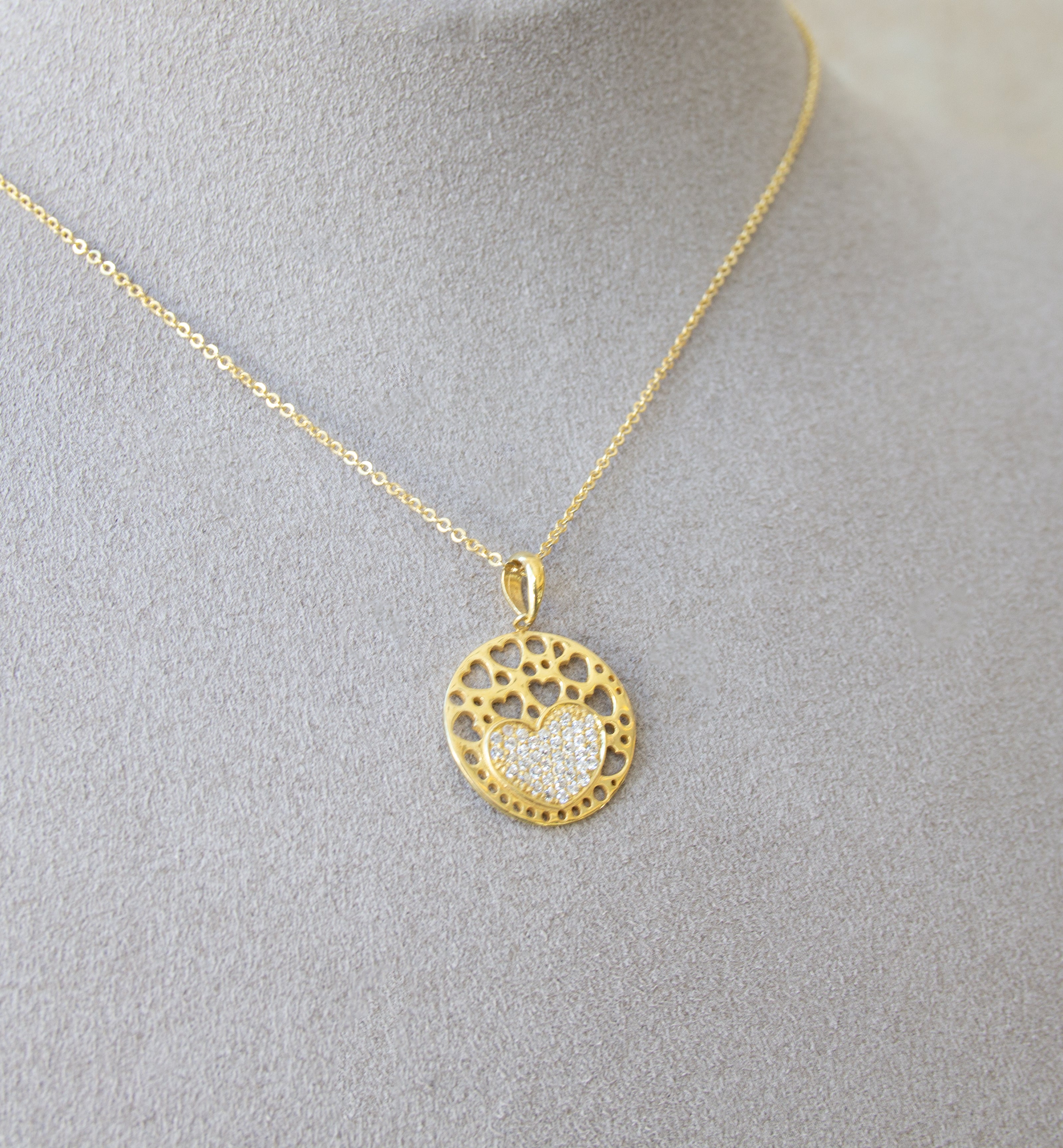 Silver 925 Yellow Gold Plated Necklace