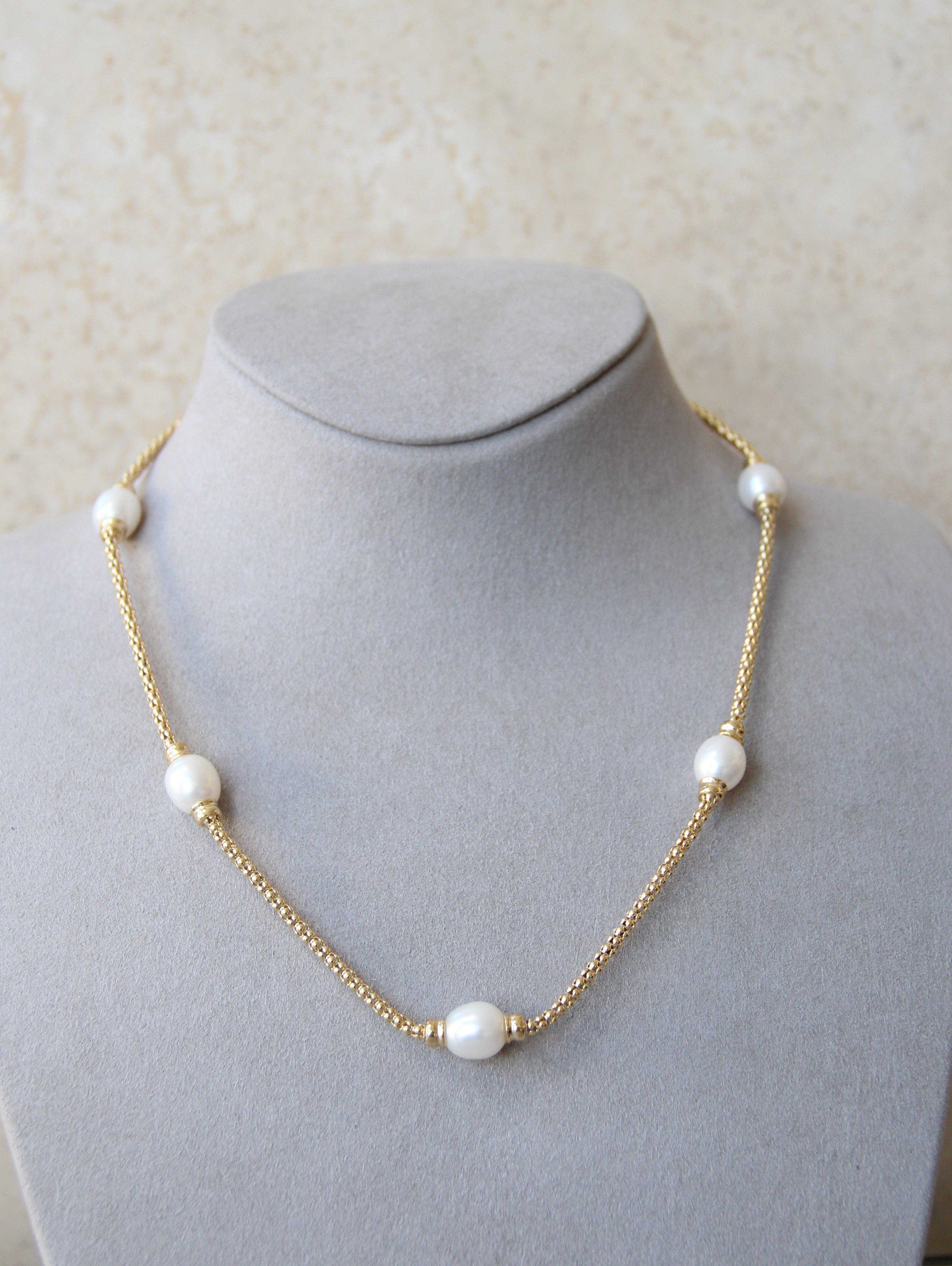 Silver 925 Necklace with Cultured Pearls
