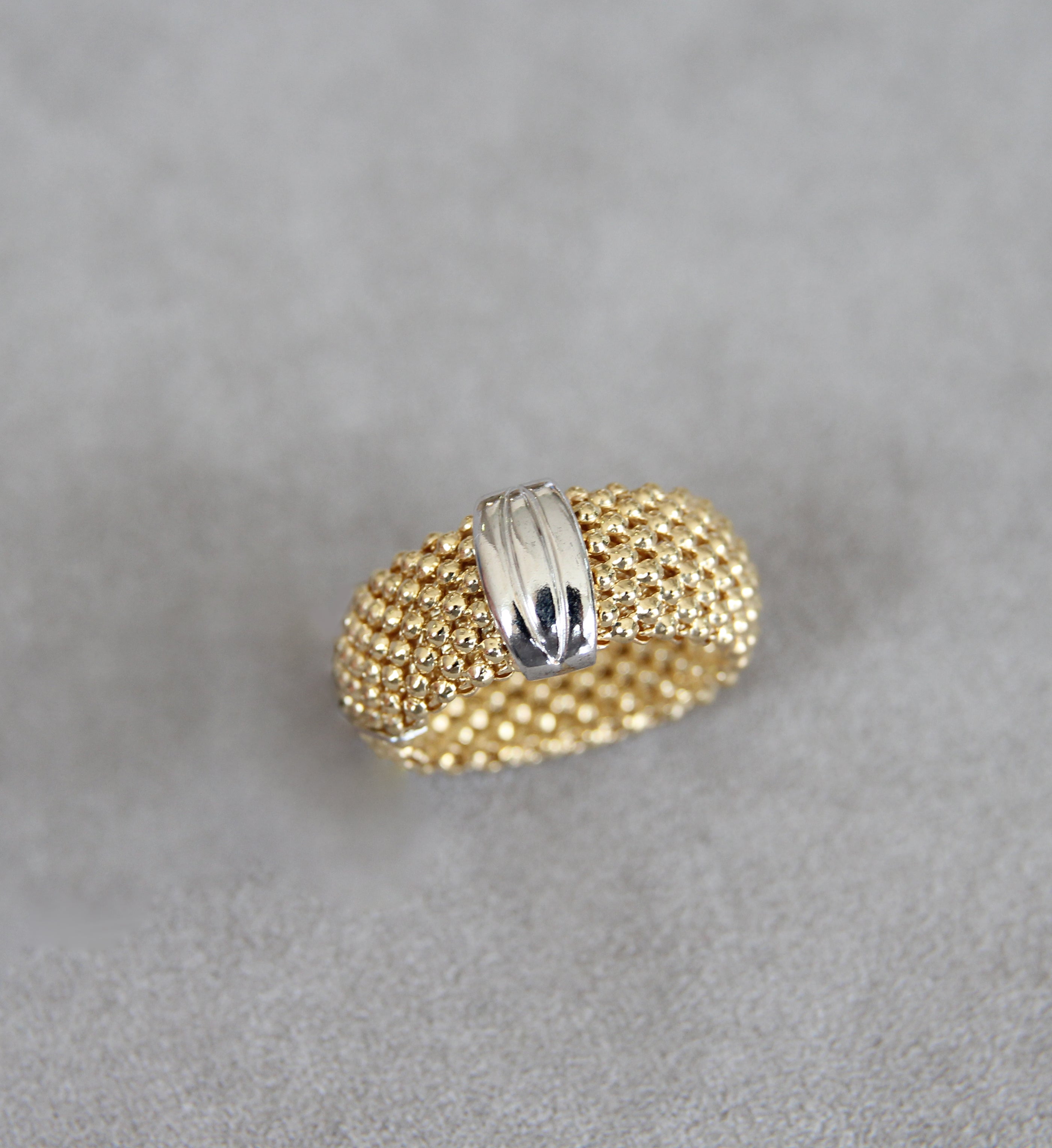 Silver 925 Yellow Gold Ring