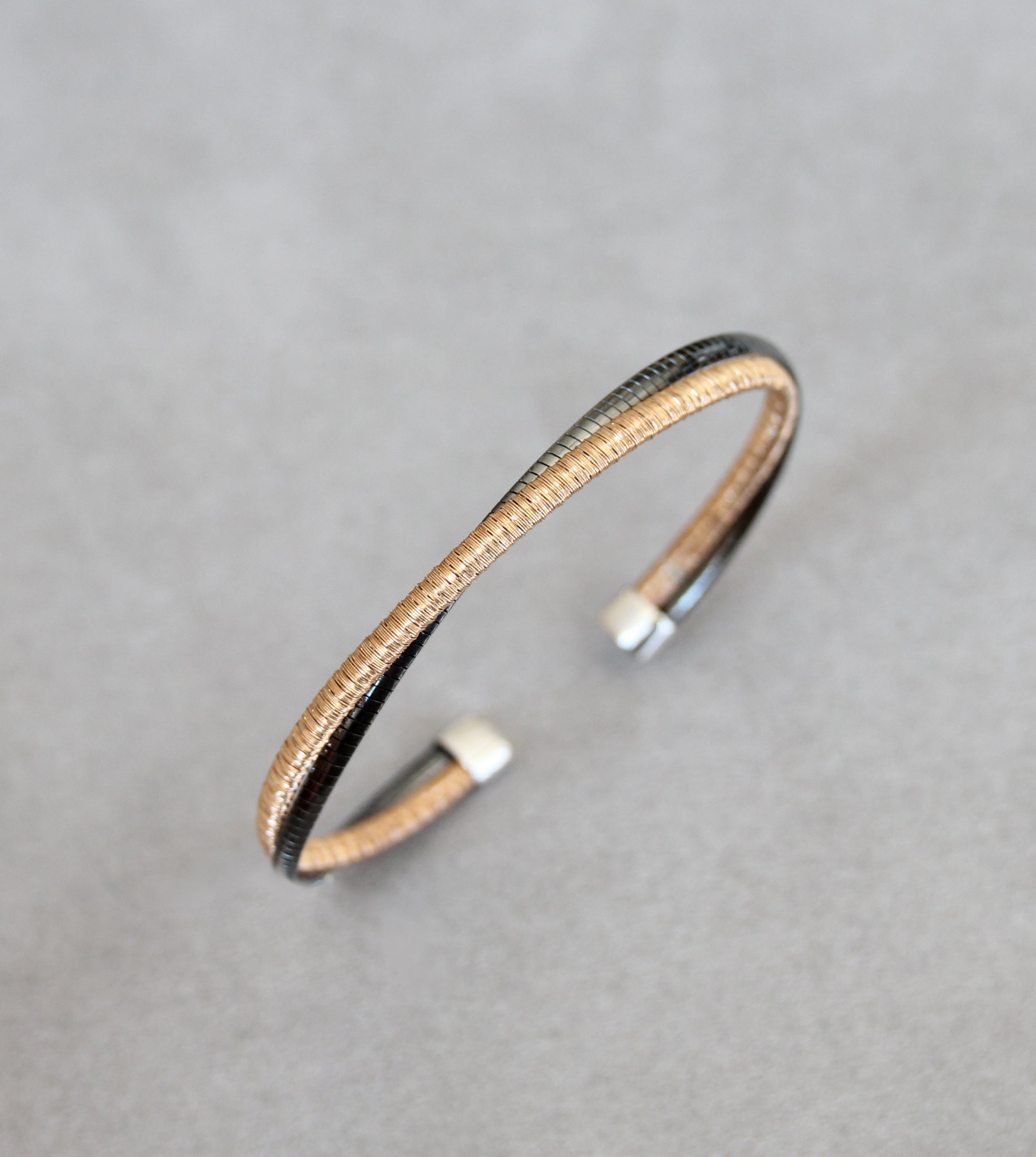 Silver 925 Rose Gold Bangle