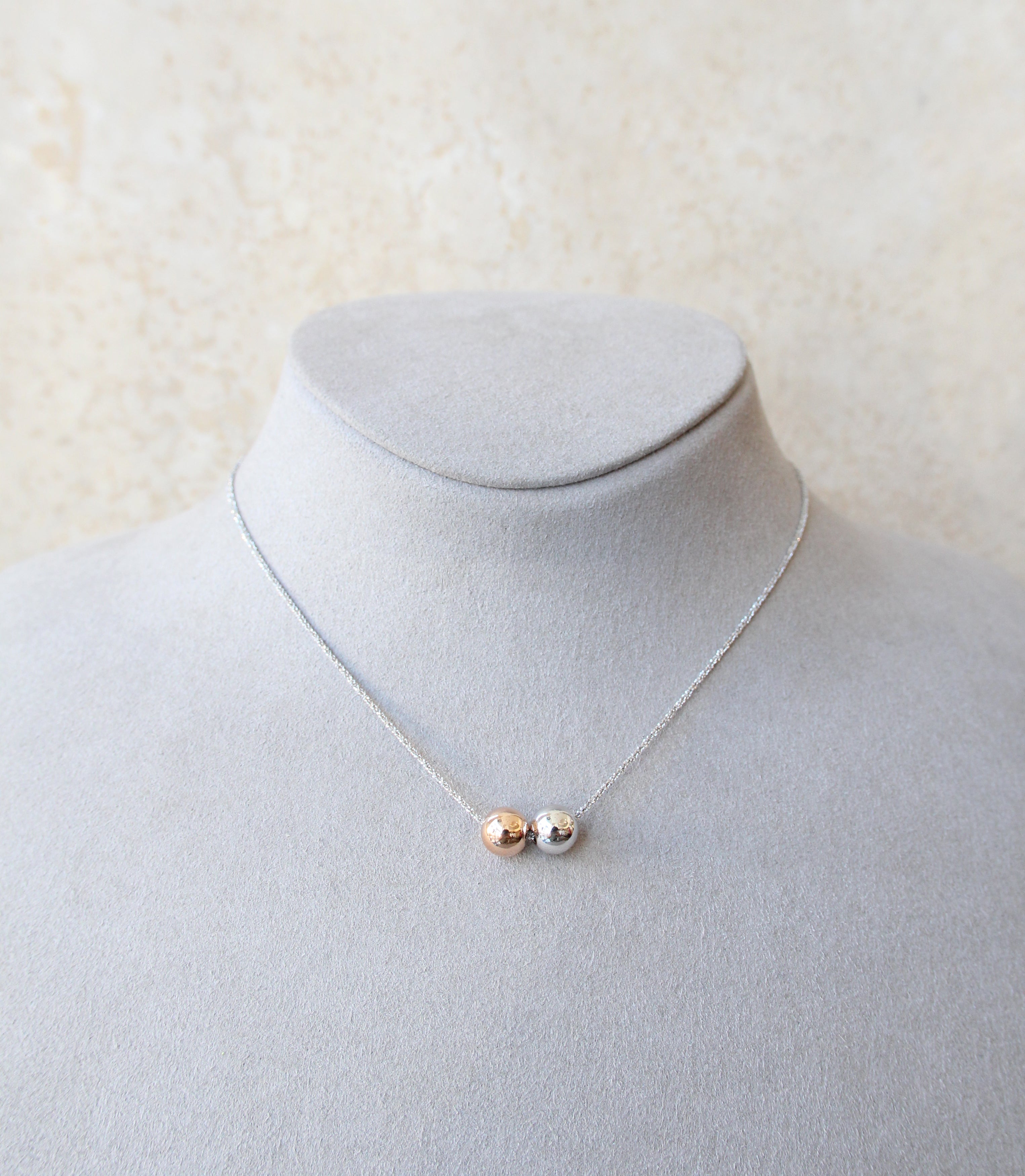 Silver 925 Two-Tone Necklace