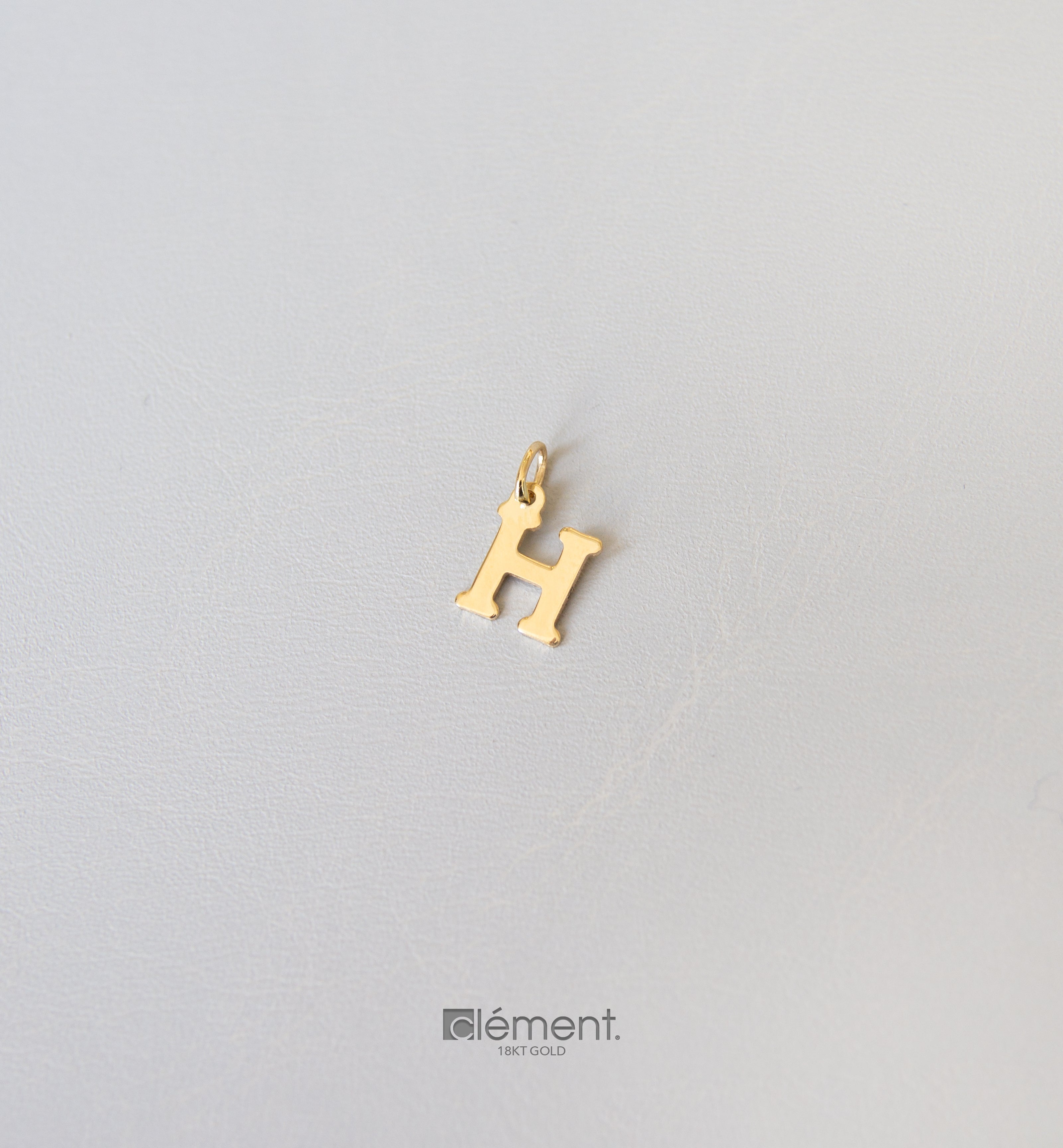18ct Yellow Gold Initial H