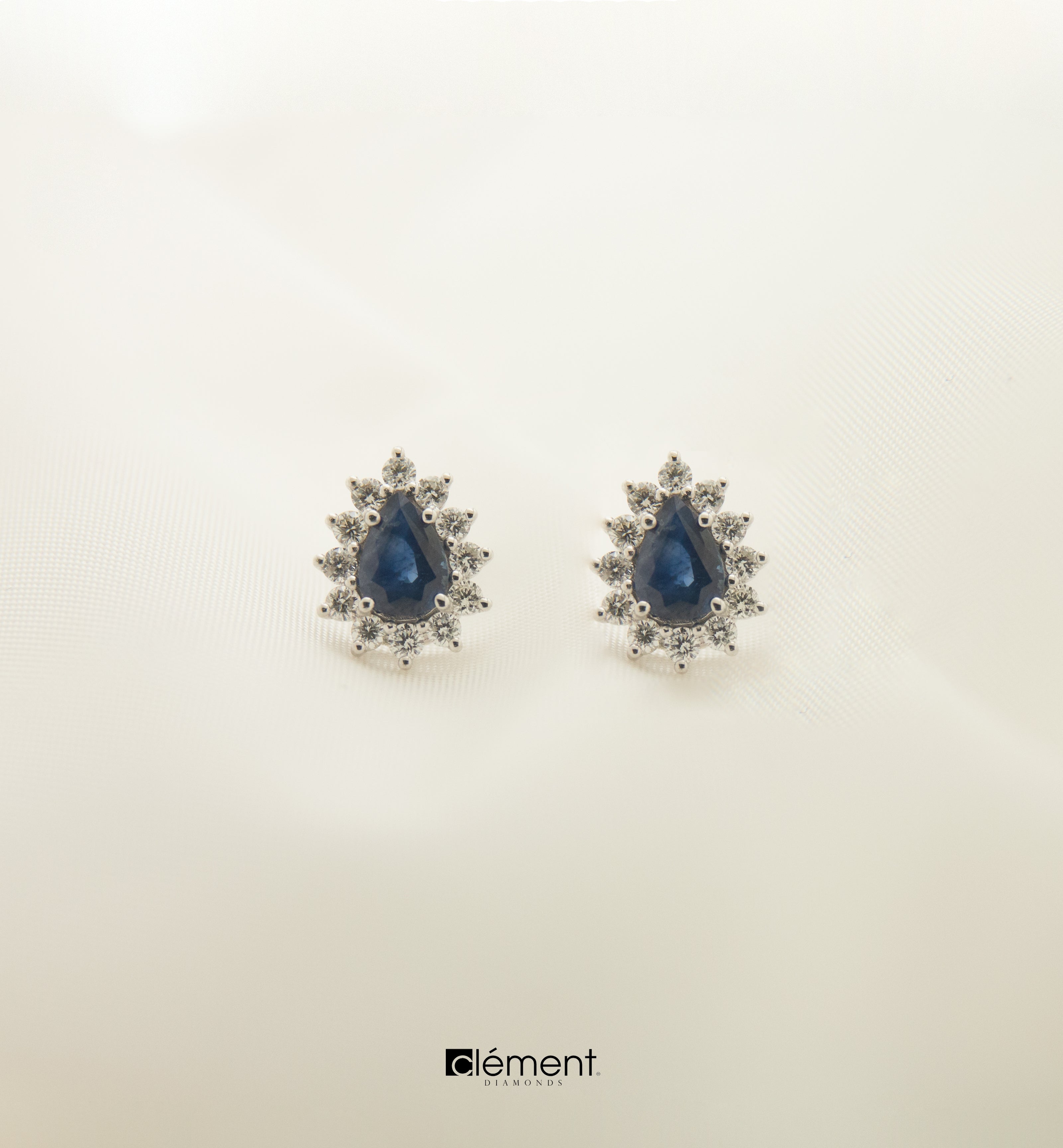 3.2 mm Round Cut Sapphire and 1/2 Ctw Lovebright Diamond Ear | Becker's  Jewelers | Burlington, IA