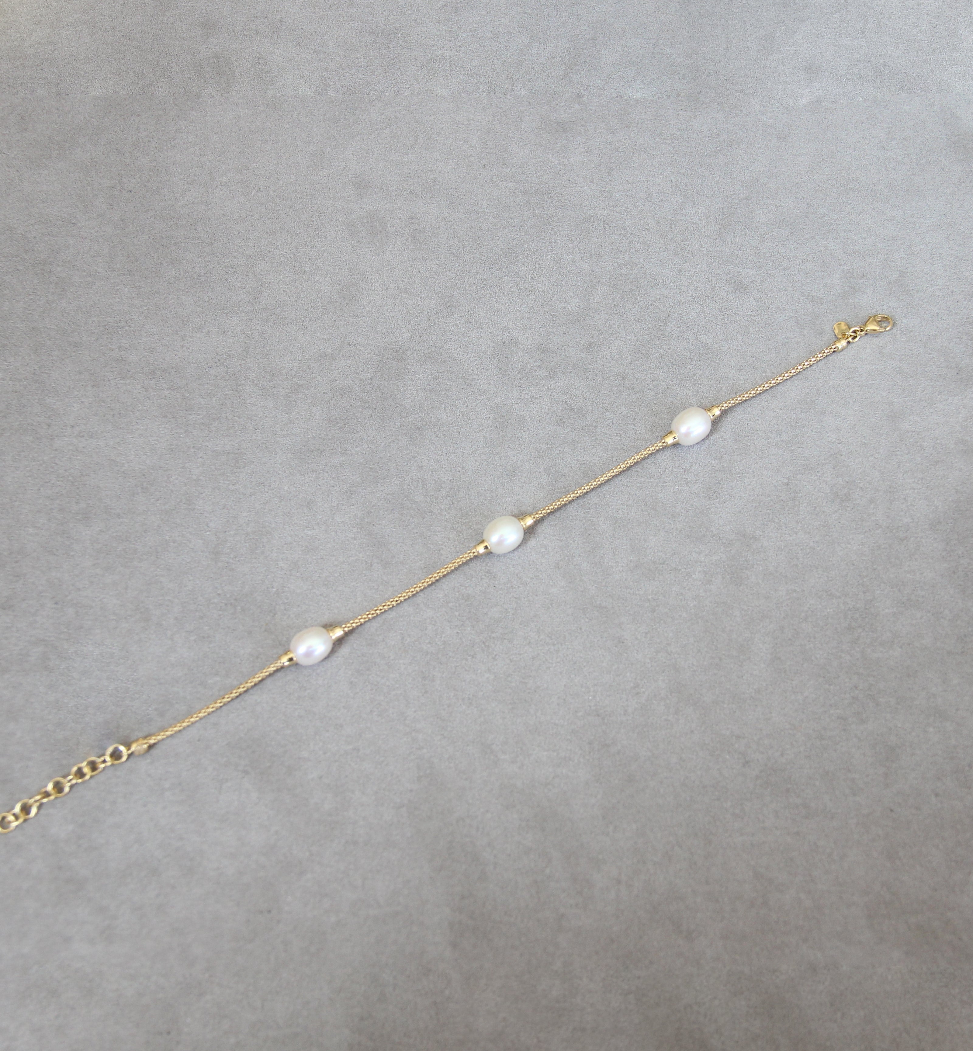 Silver 925 Bracelets with Cultured Pearls