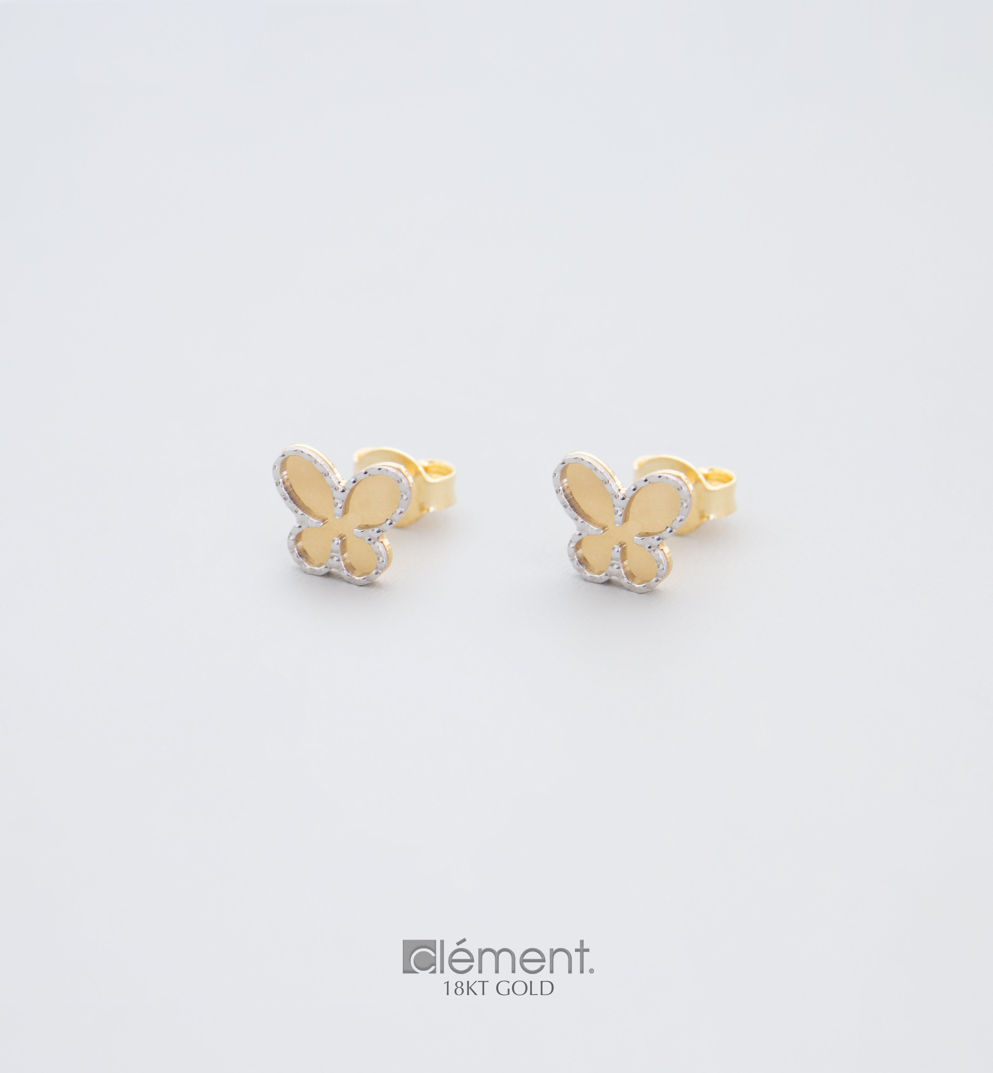 18ct Gold Butterfly Earrings