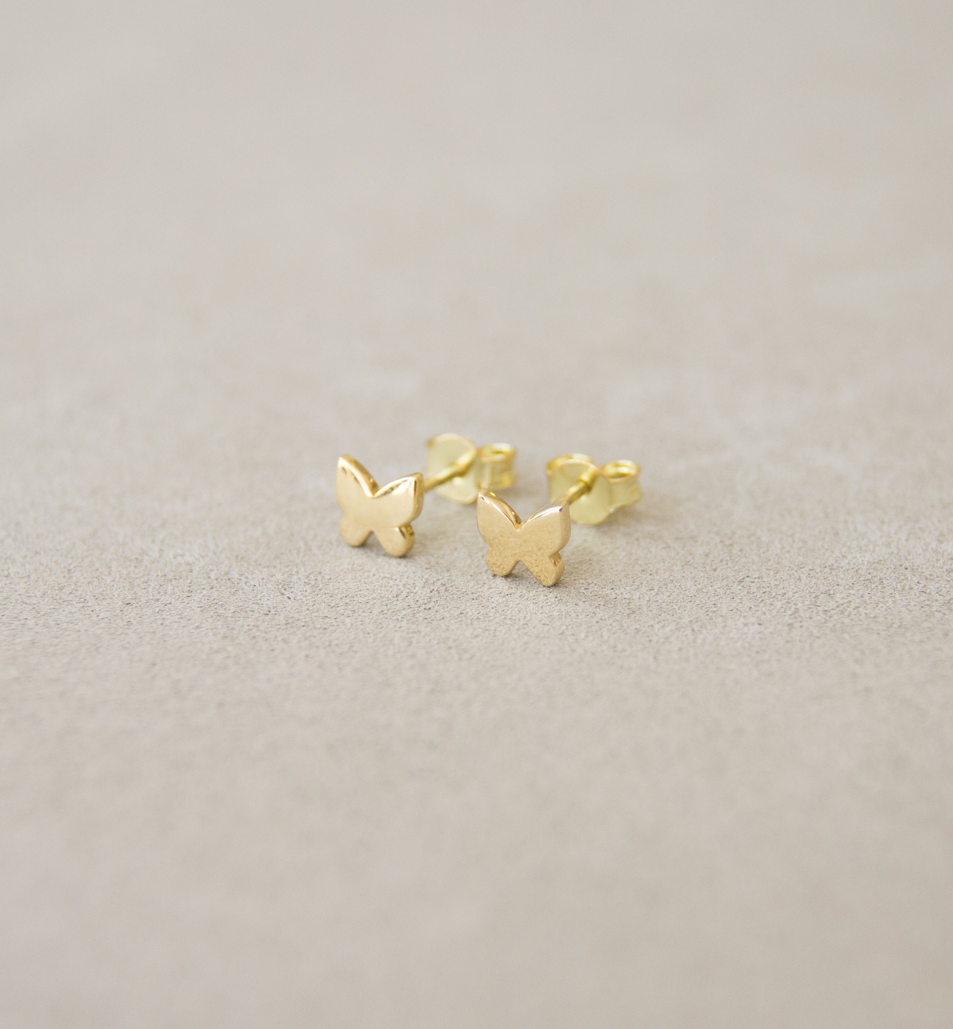 18ct Yellow Gold Butterfly Earrings