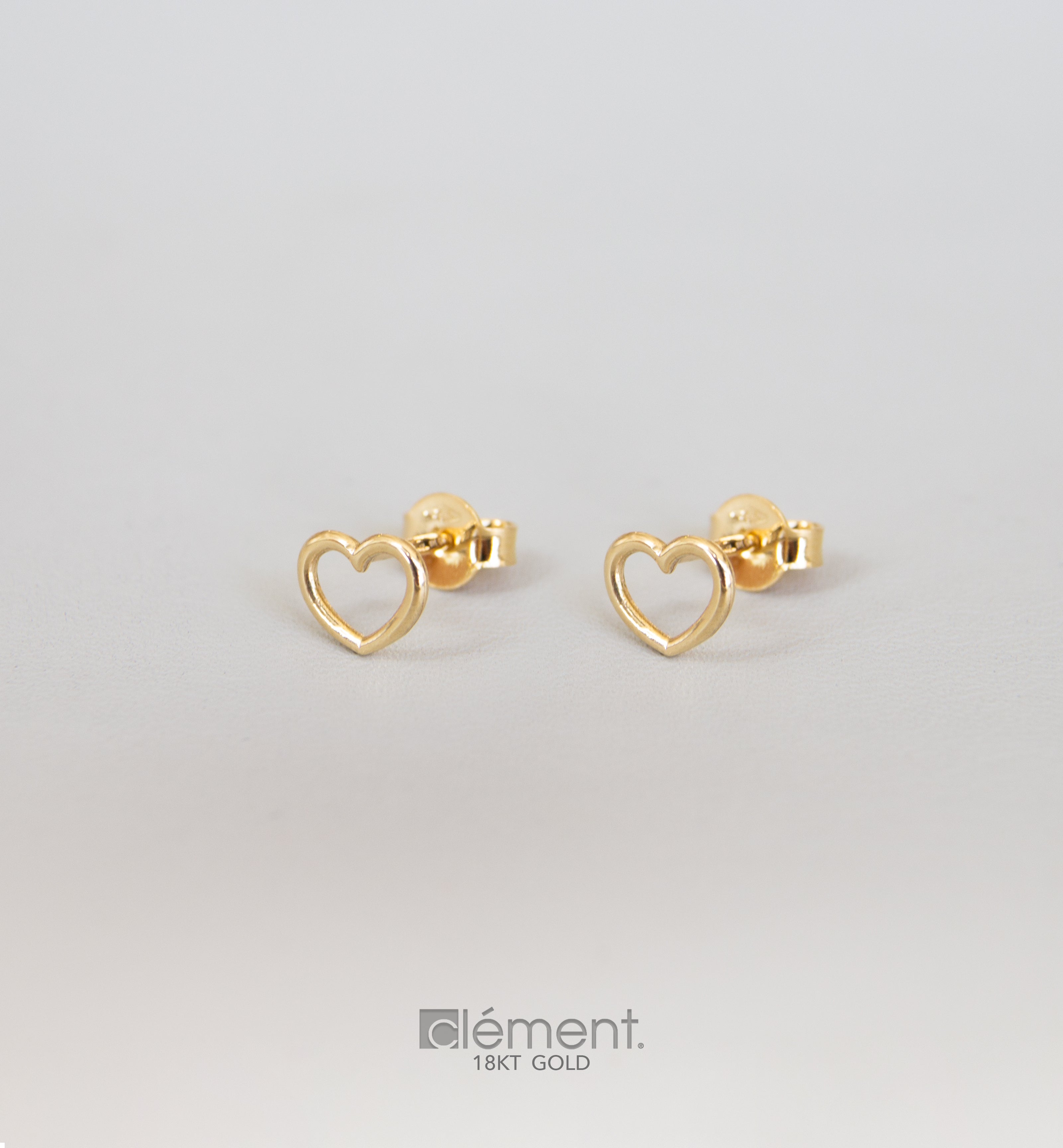 18ct Gold Heart Earrings