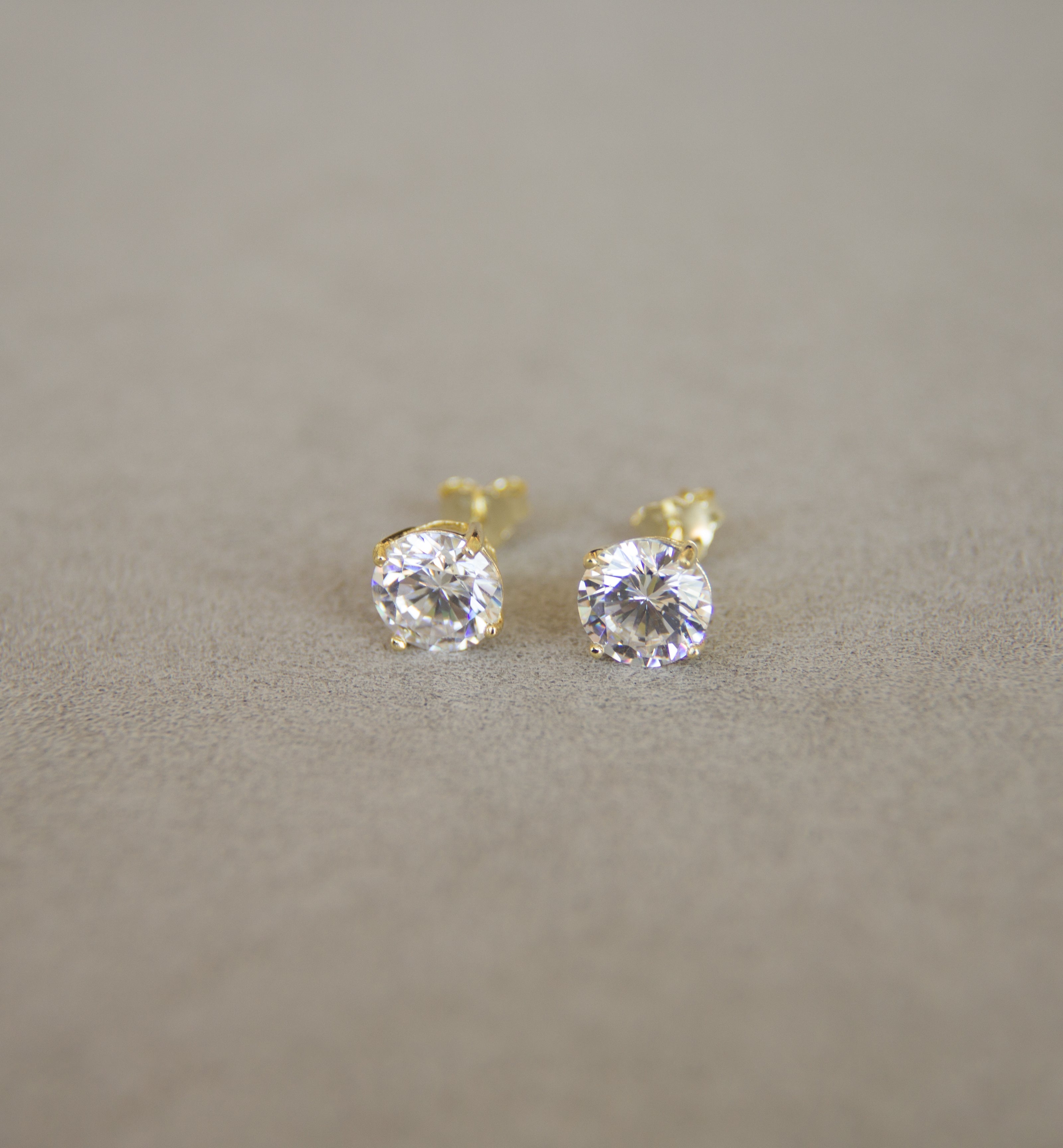 Silver 925 Solitaire Earrings