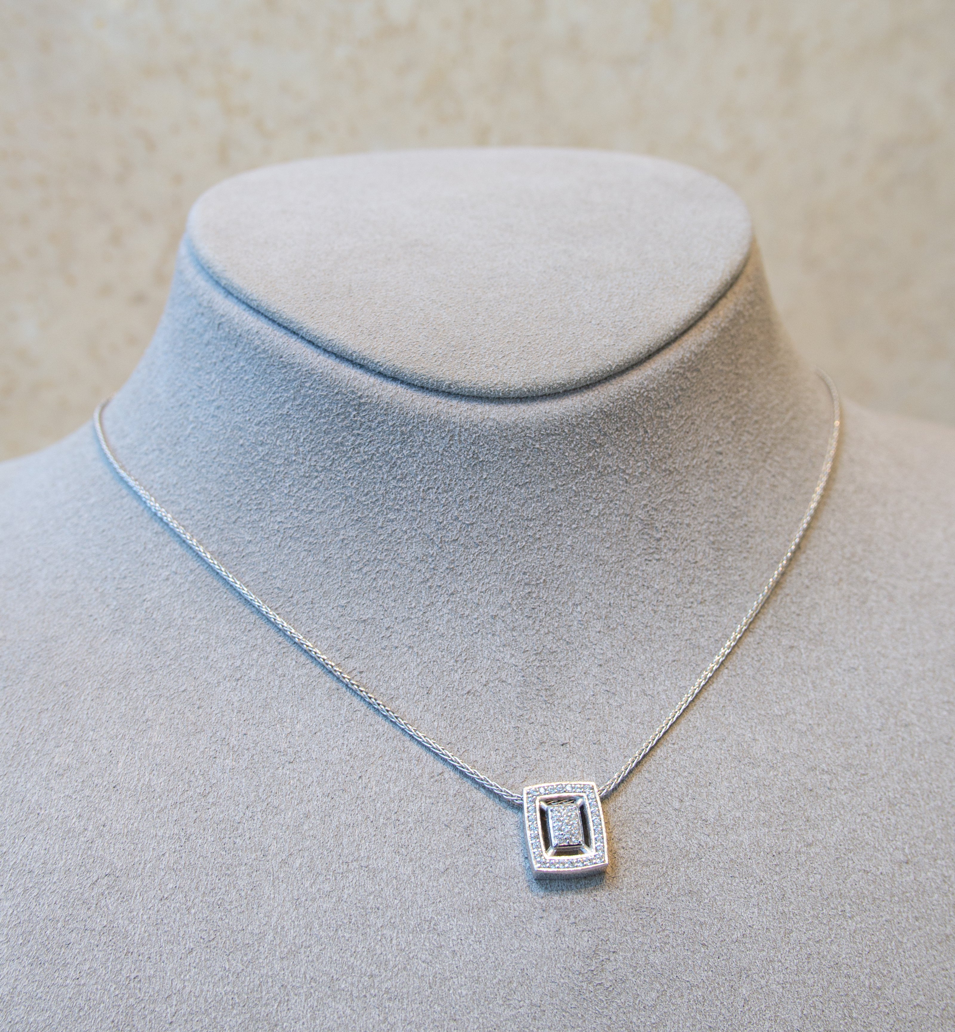 Silver 925 Rectangular Necklace